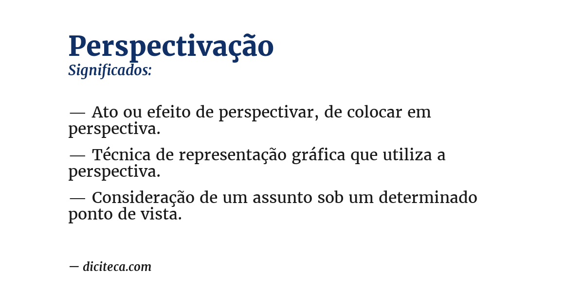 Significado de perspectivação