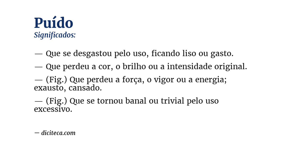 Significado de puído