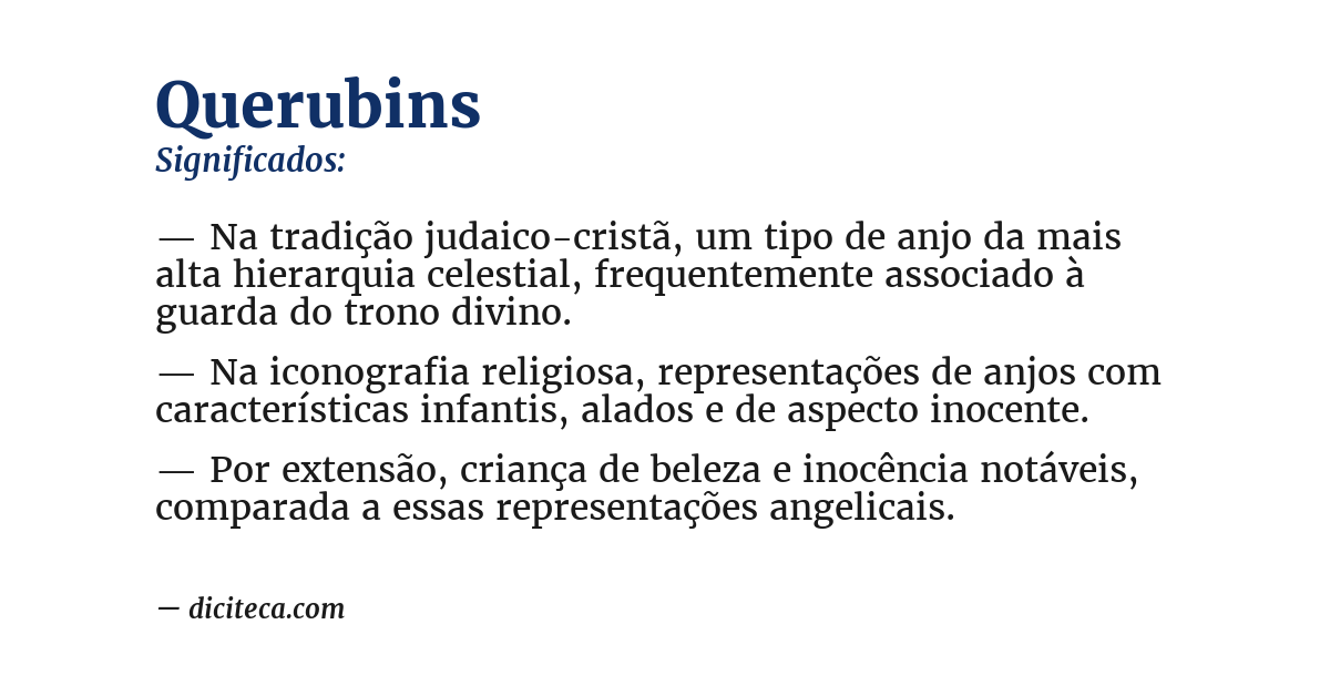 Significado de querubins