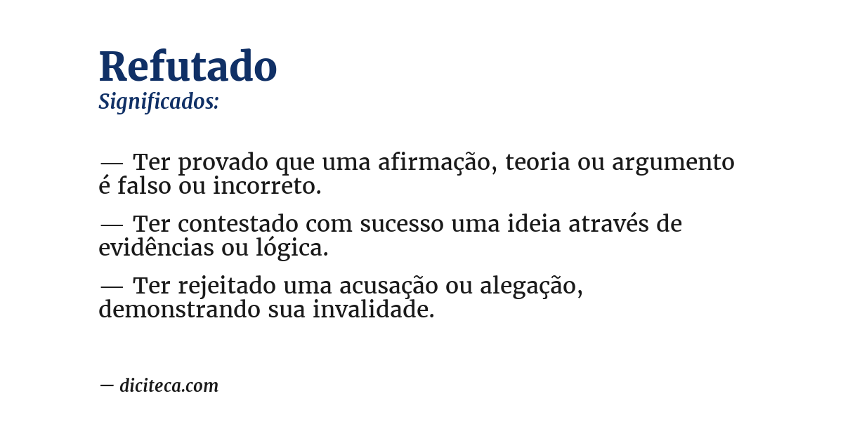 Significado de refutado