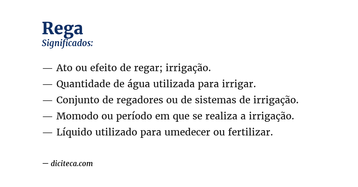 Significado de rega