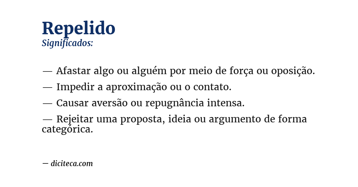 Significado de repelido