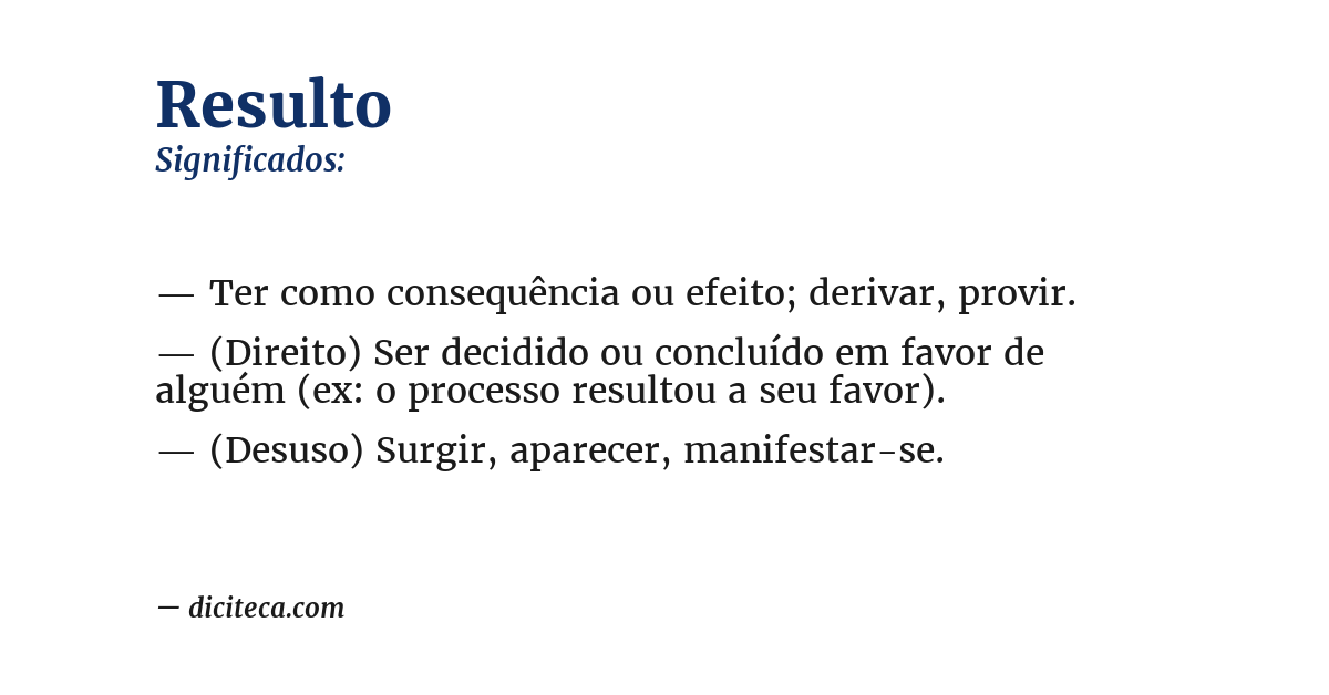 Significado de resulto