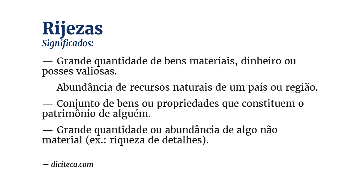 Significado de rijezas