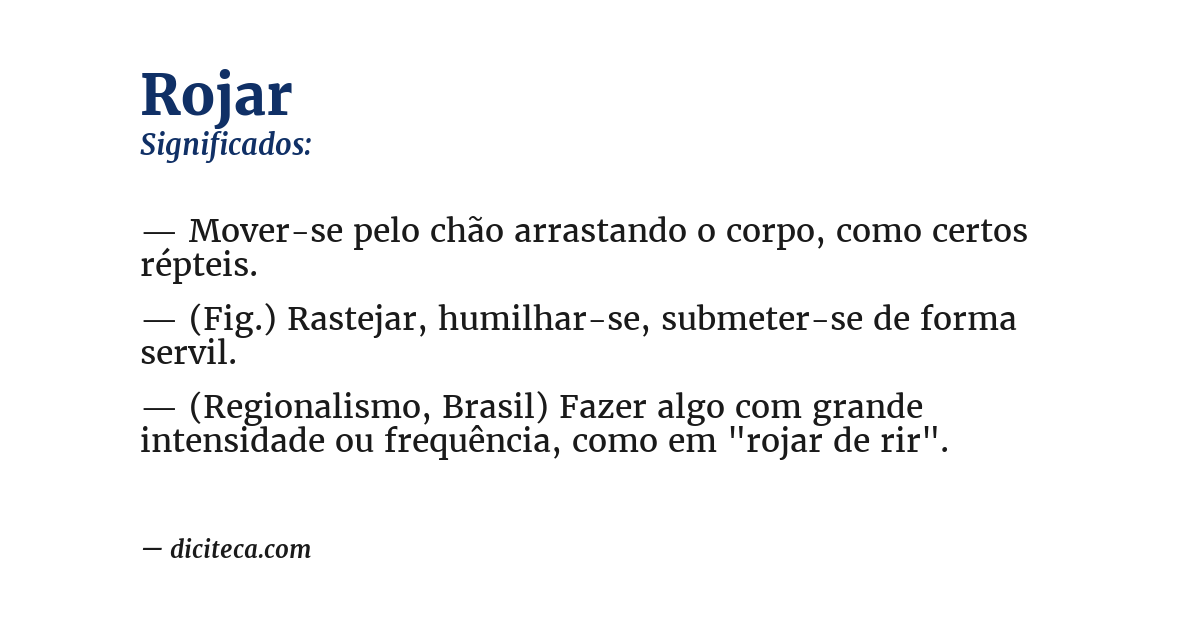 Significado de rojar