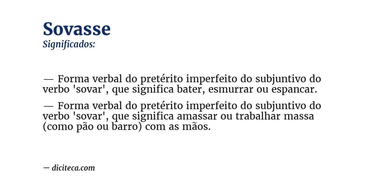 Significado de sovasse