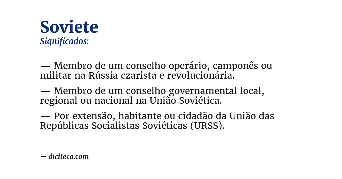 Significado de soviete