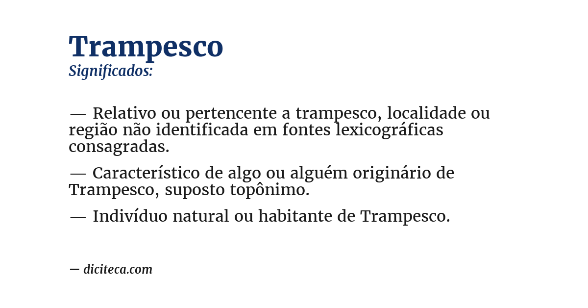 Significado de trampesco