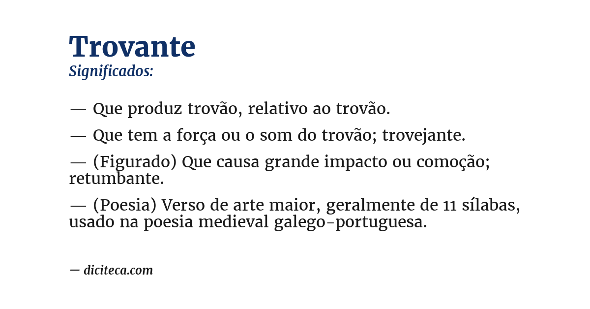 Significado de trovante