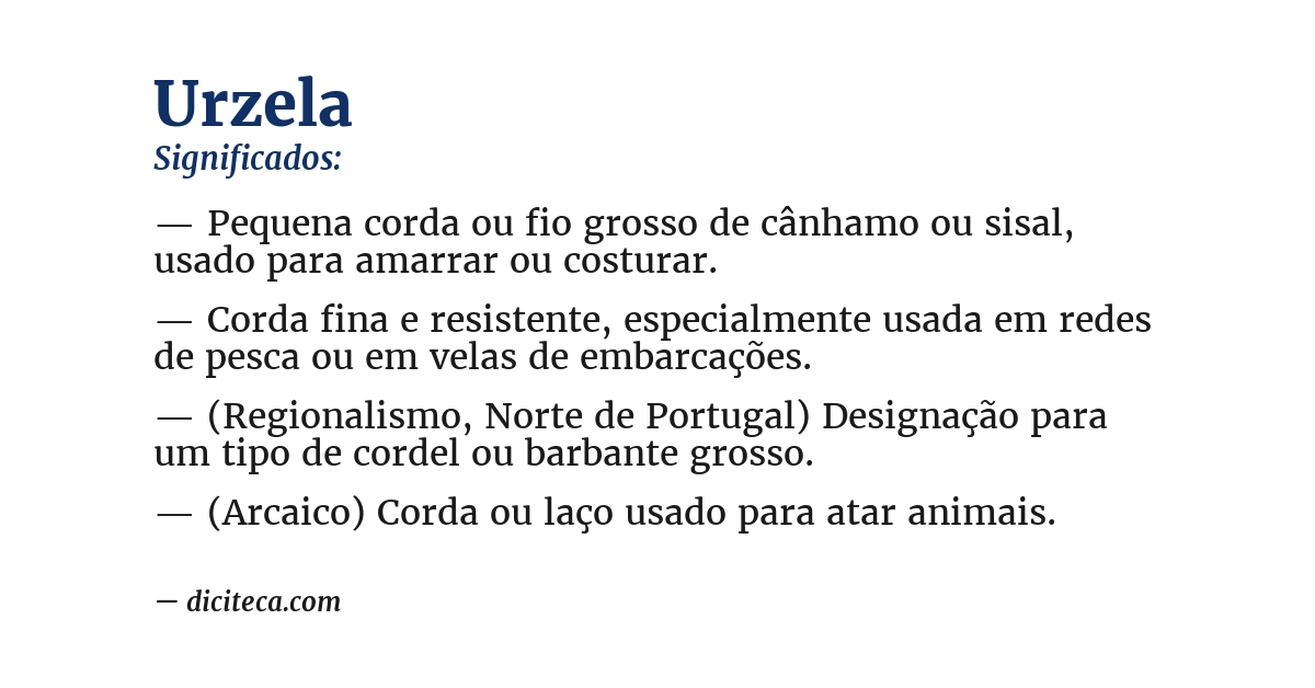 Significado de urzela