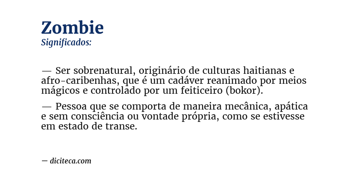 Significado de zombie