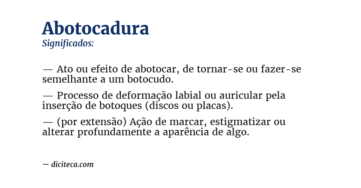 Significado de abotocadura