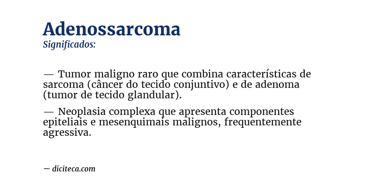 Significado de adenossarcoma