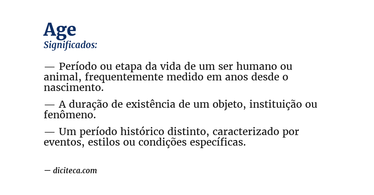 Significado de age