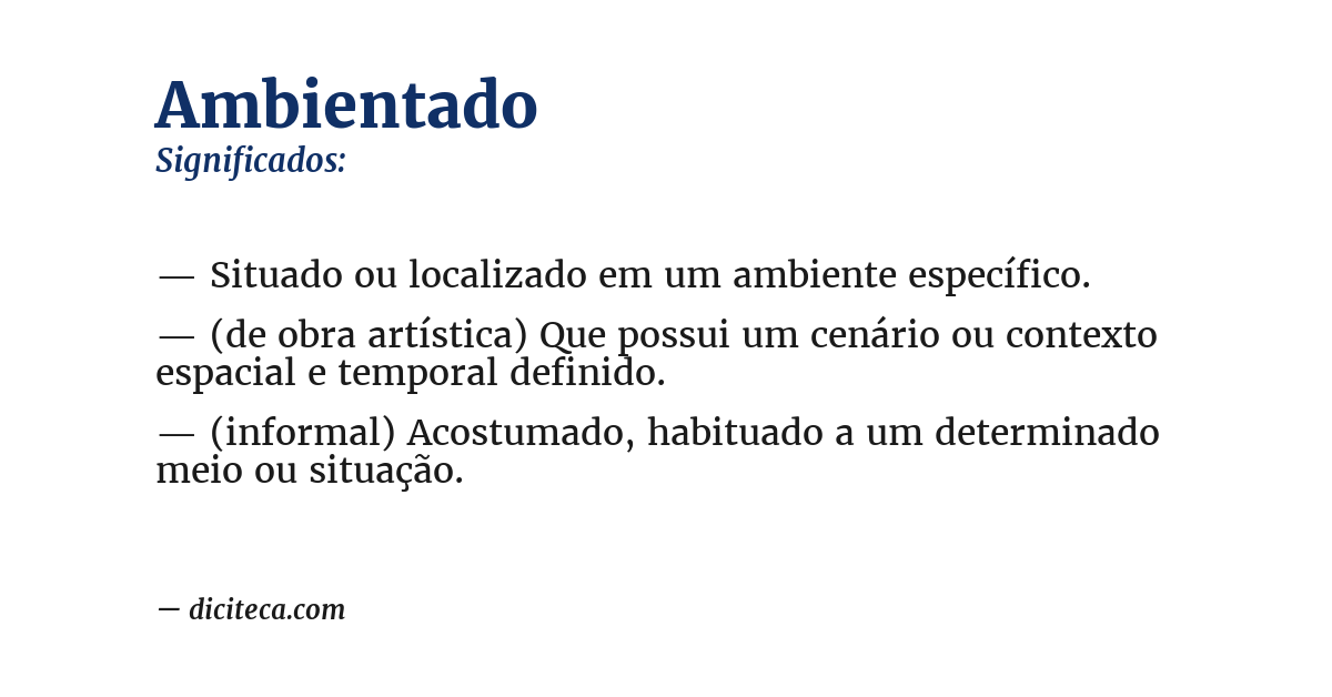 Significado de ambientado