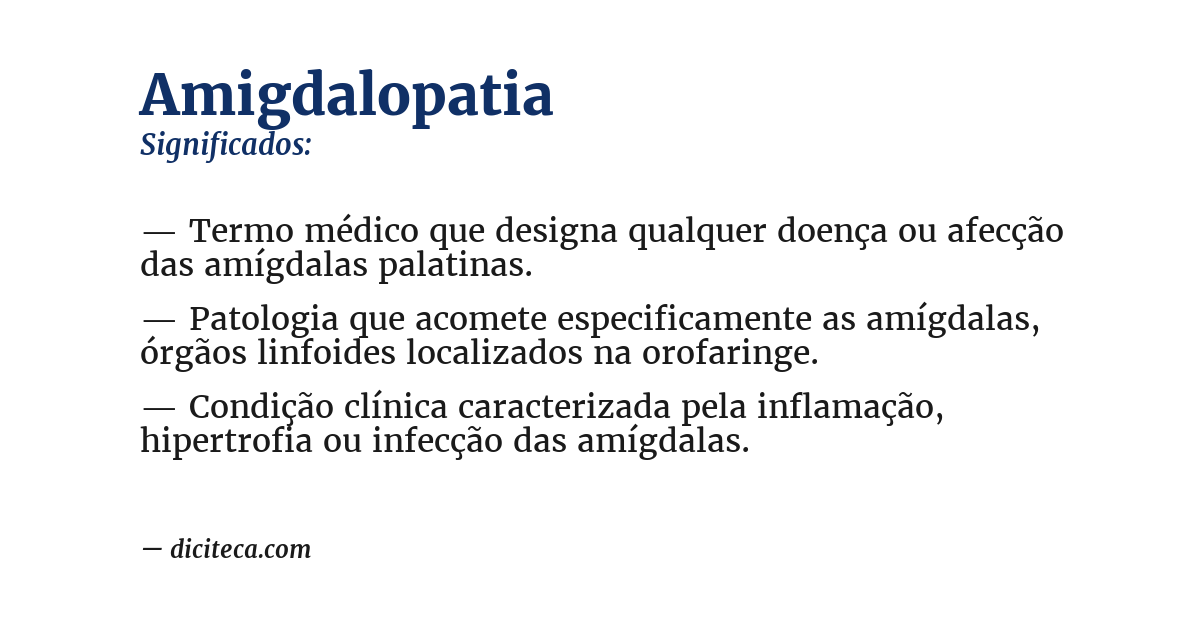 Significado de amigdalopatia