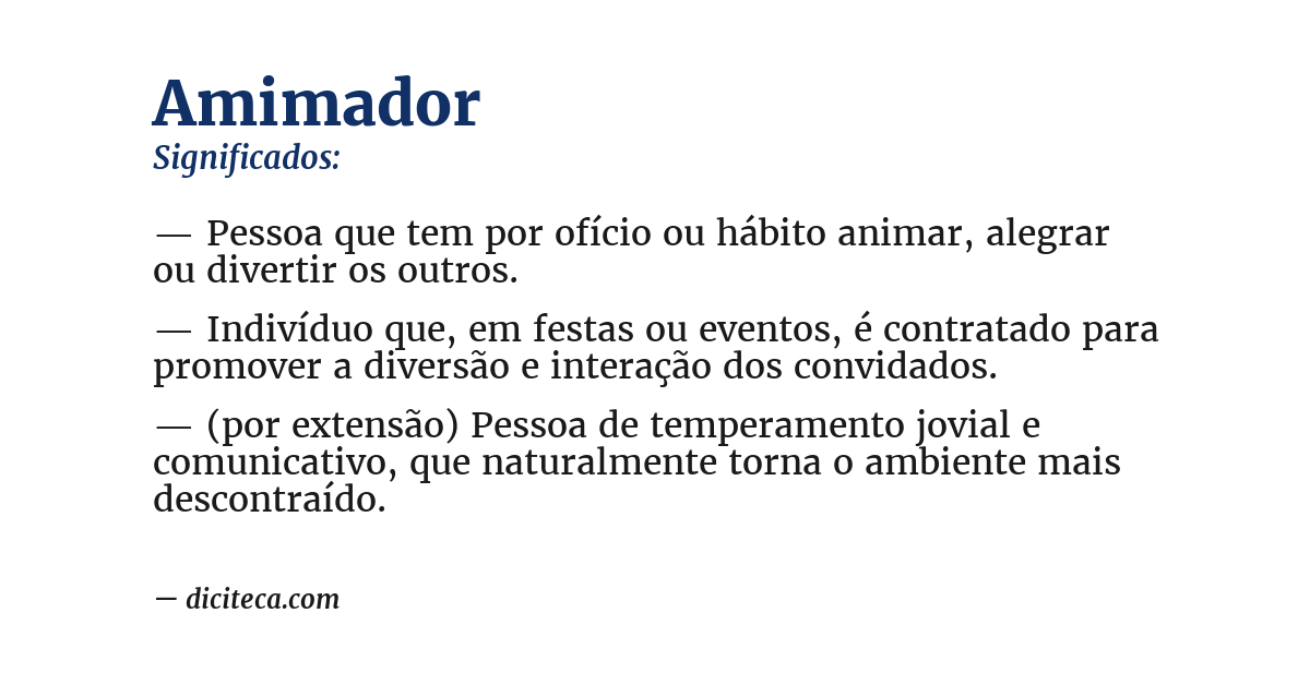 Significado de amimador