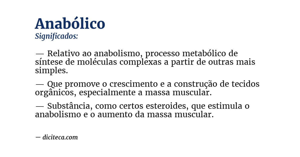 Significado de anabólico