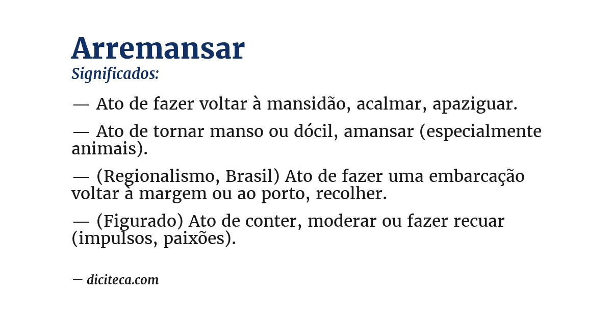 Significado de arremansar