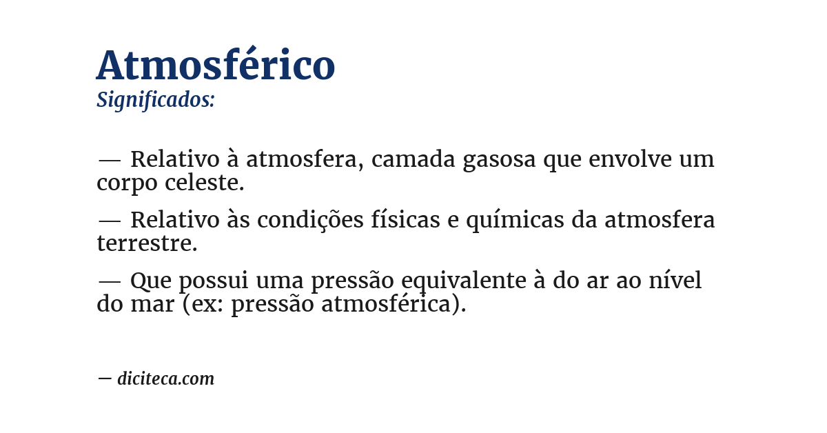 Significado de atmosférico