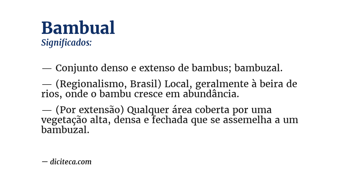 Significado de bambual