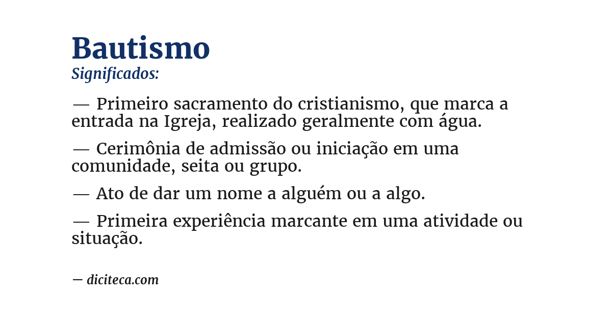Significado de bautismo
