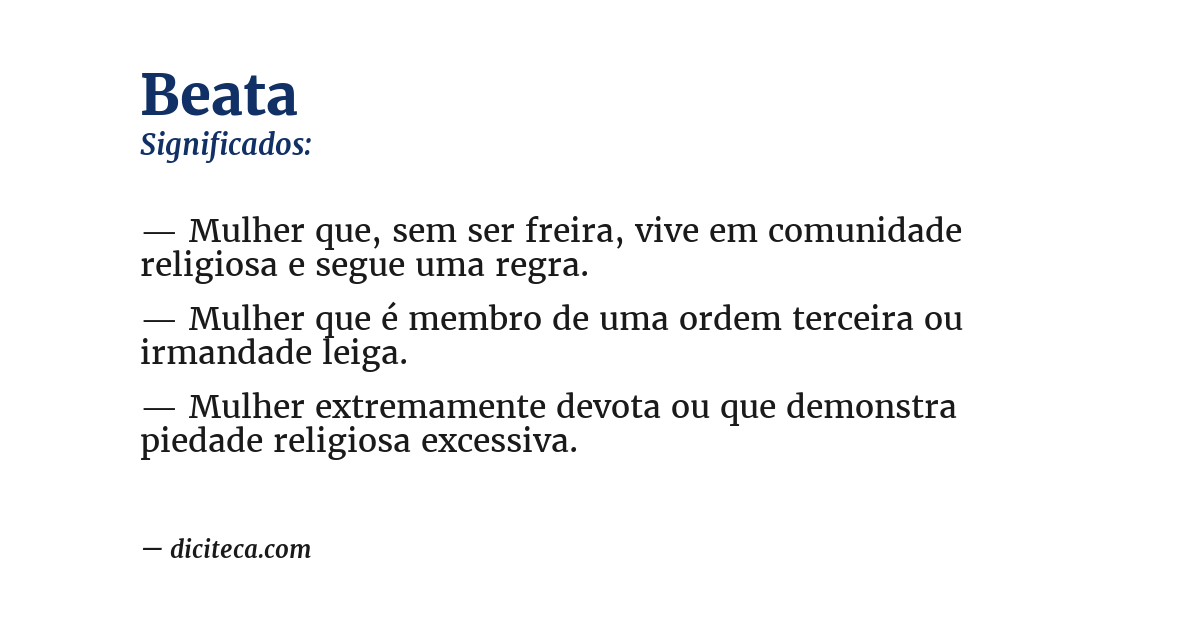 Significado de beata