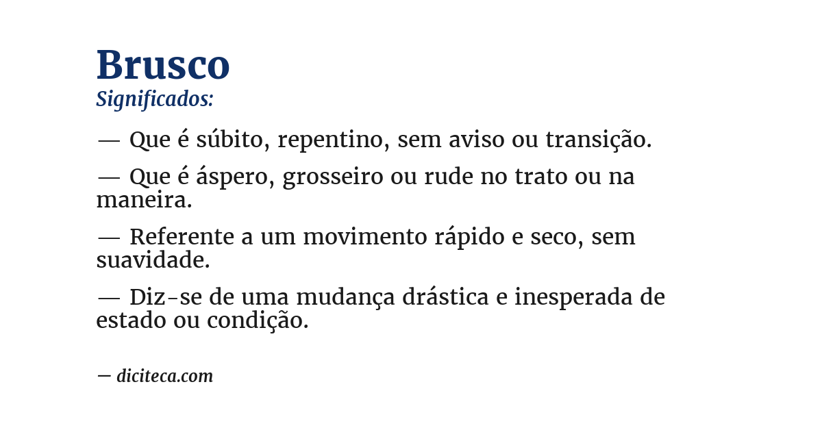 Significado de brusco