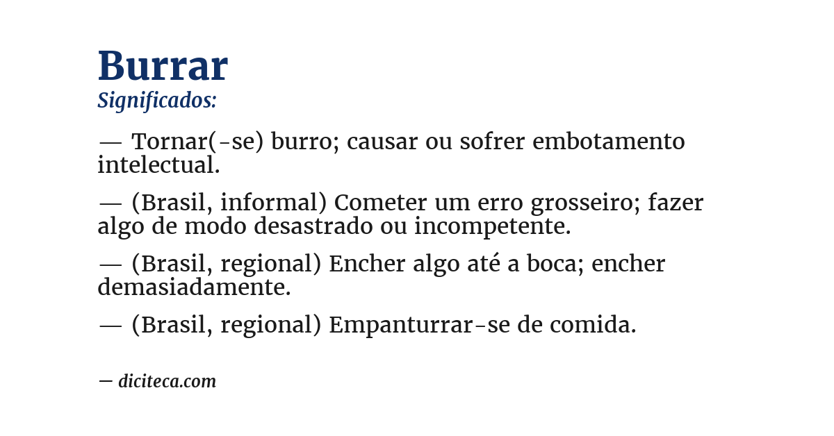 Significado de burrar