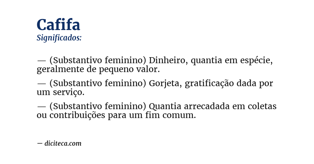 Significado de cafifa