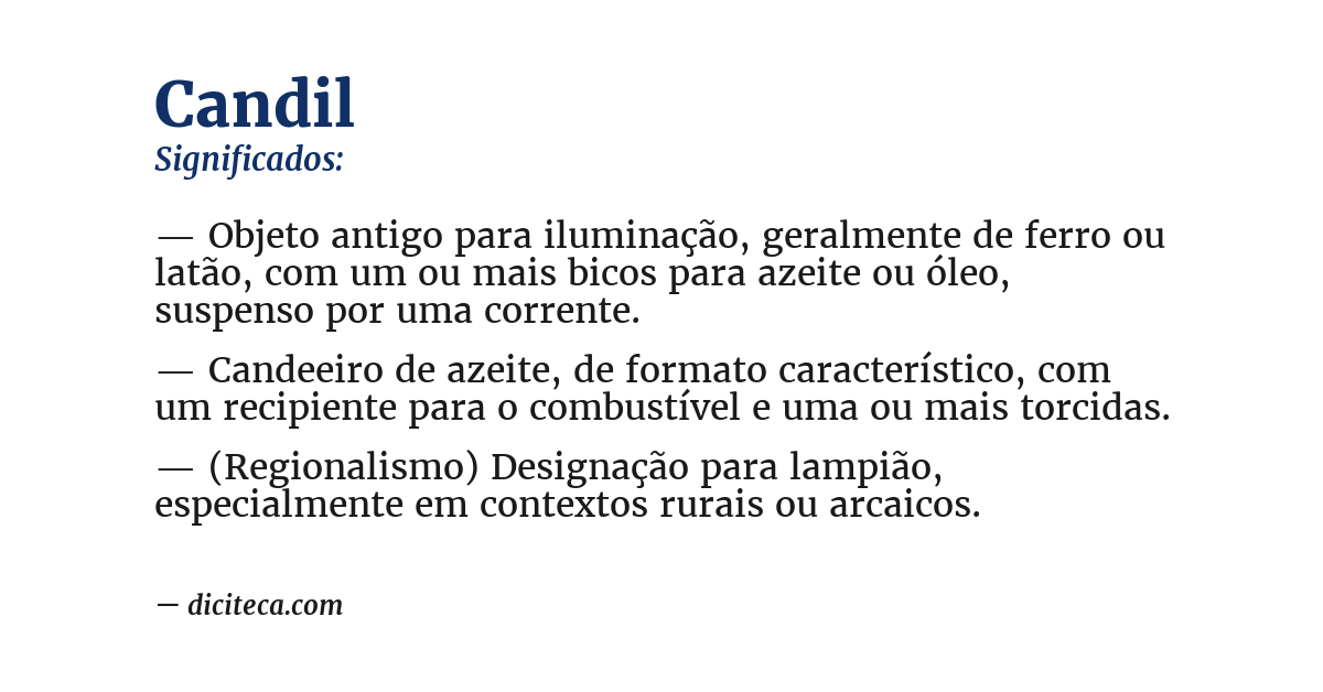 Significado de candil