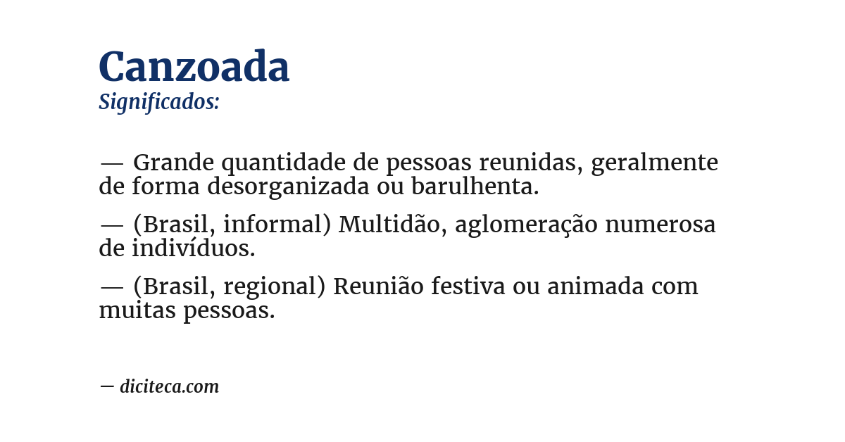 Significado de canzoada