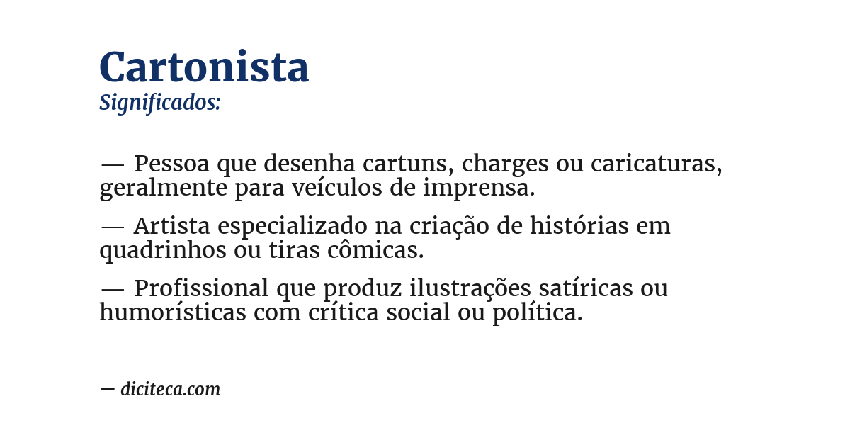 Significado de cartonista