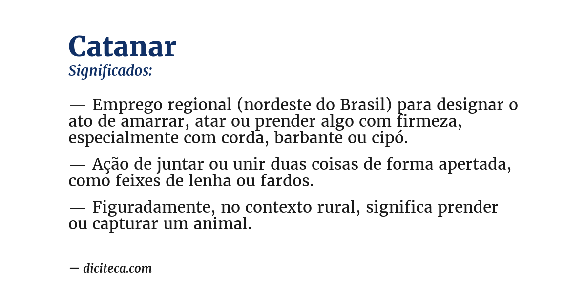Significado de catanar