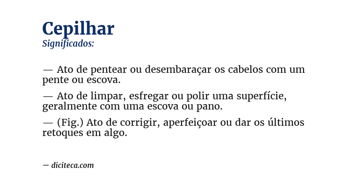 Significado de cepilhar