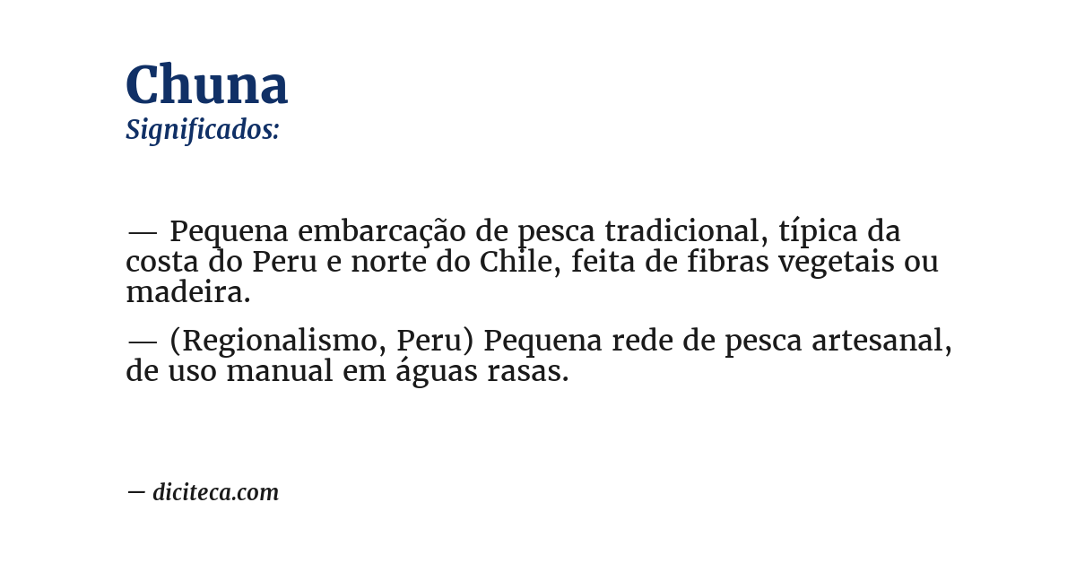 Significado de chuna
