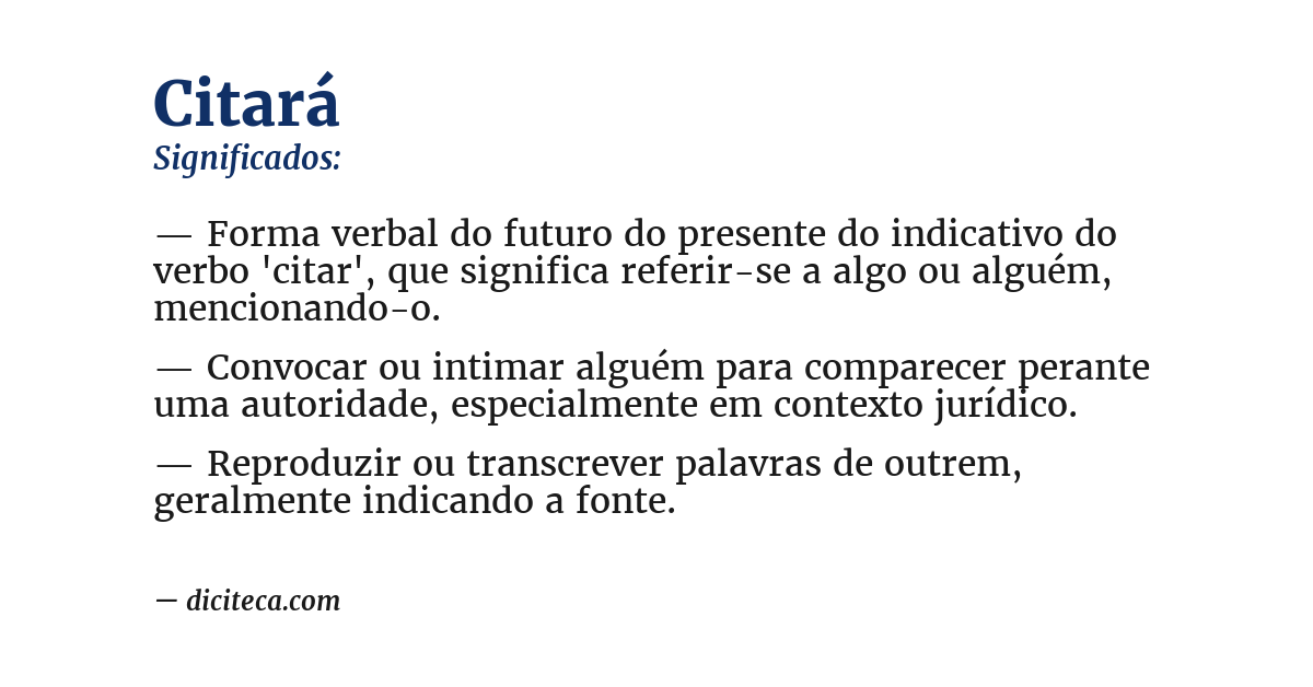 Significado de citará