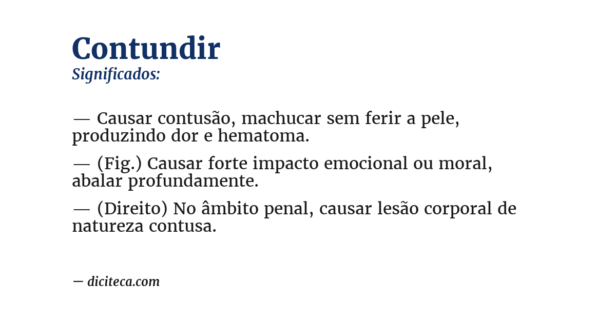 Significado de contundir