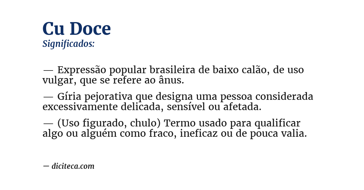 Significado de cu doce