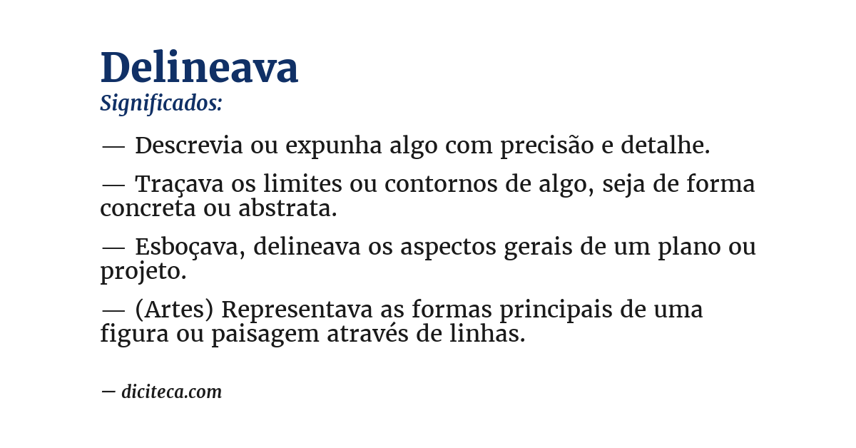 Significado de delineava