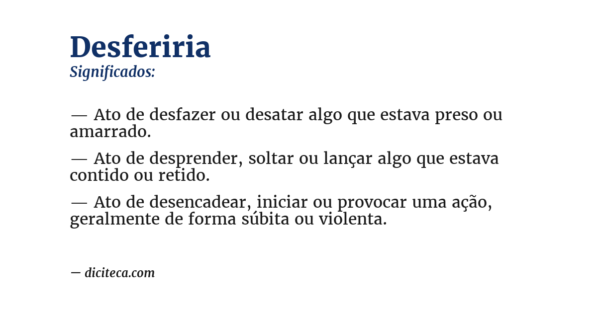 Significado de desferiria