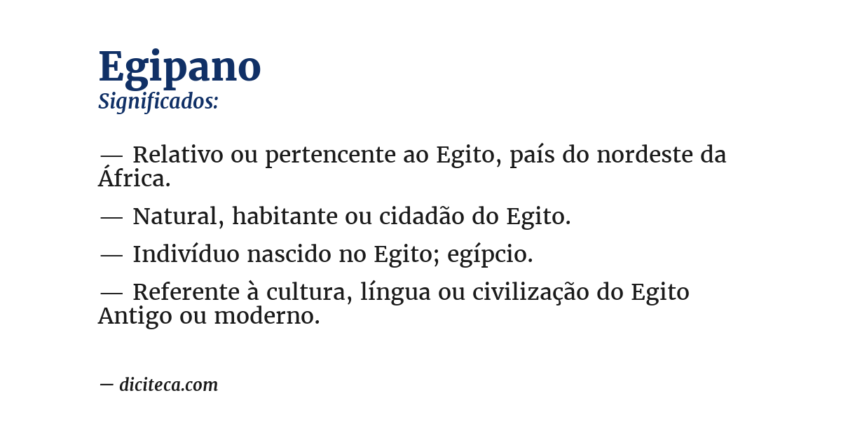 Significado de egipano