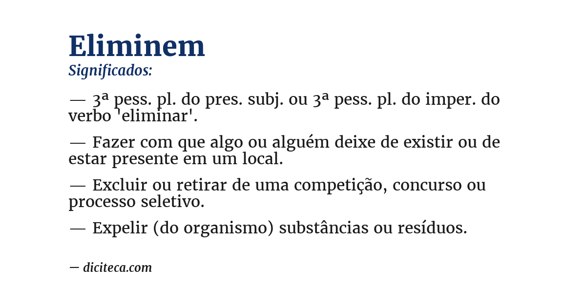 Significado de eliminem