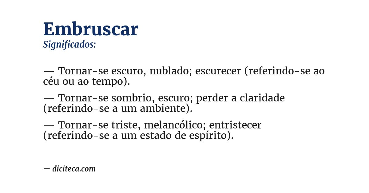 Significado de embruscar