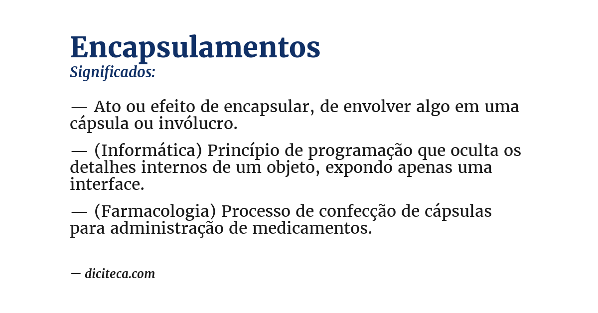 Significado de encapsulamentos