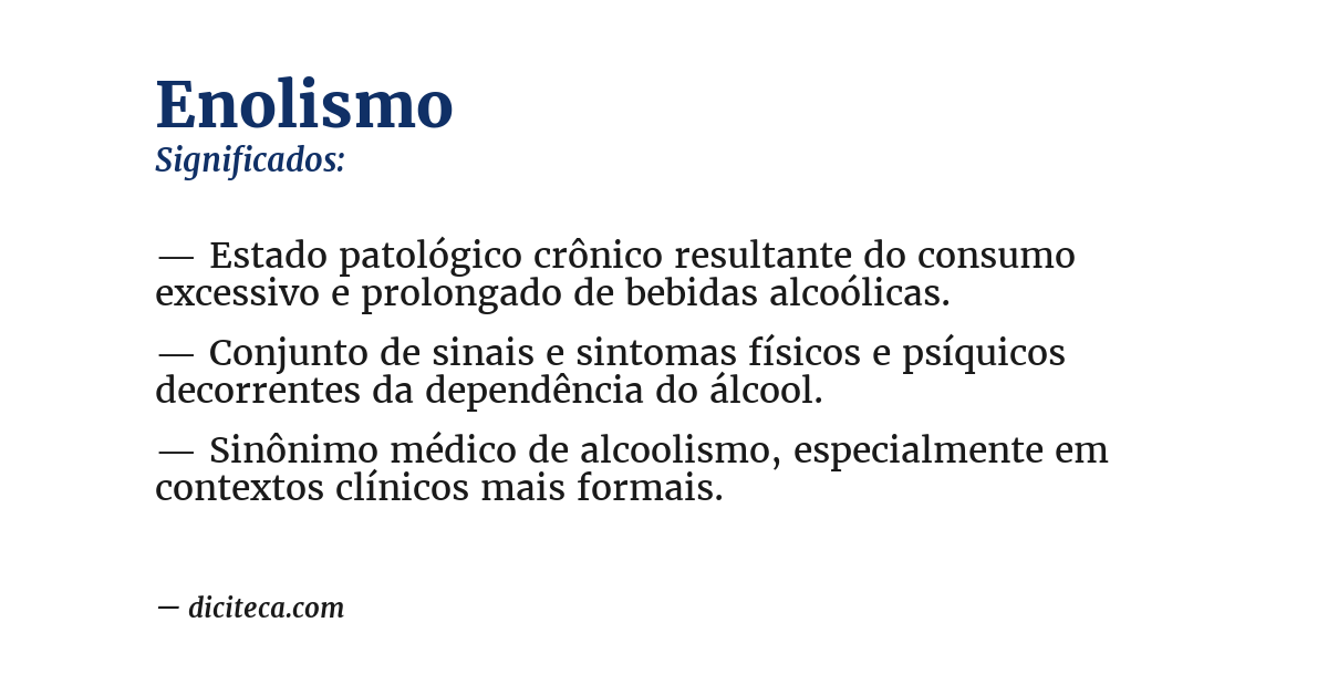 Significado de enolismo