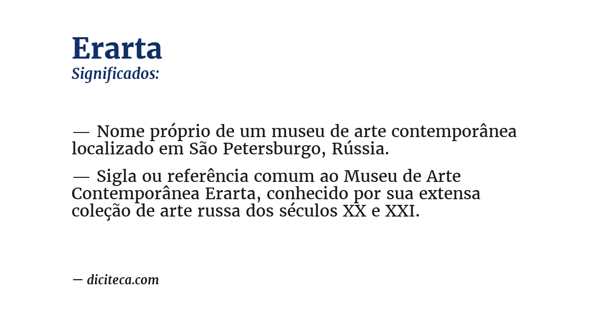 Significado de erarta