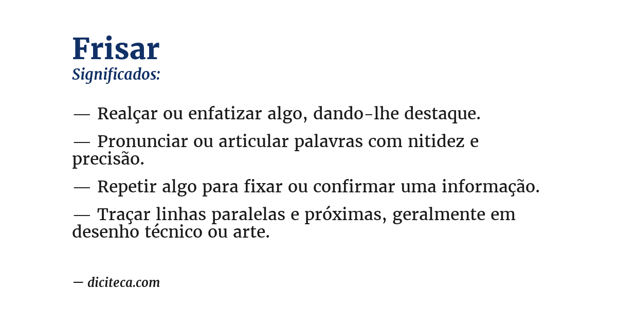 Significado de frisar