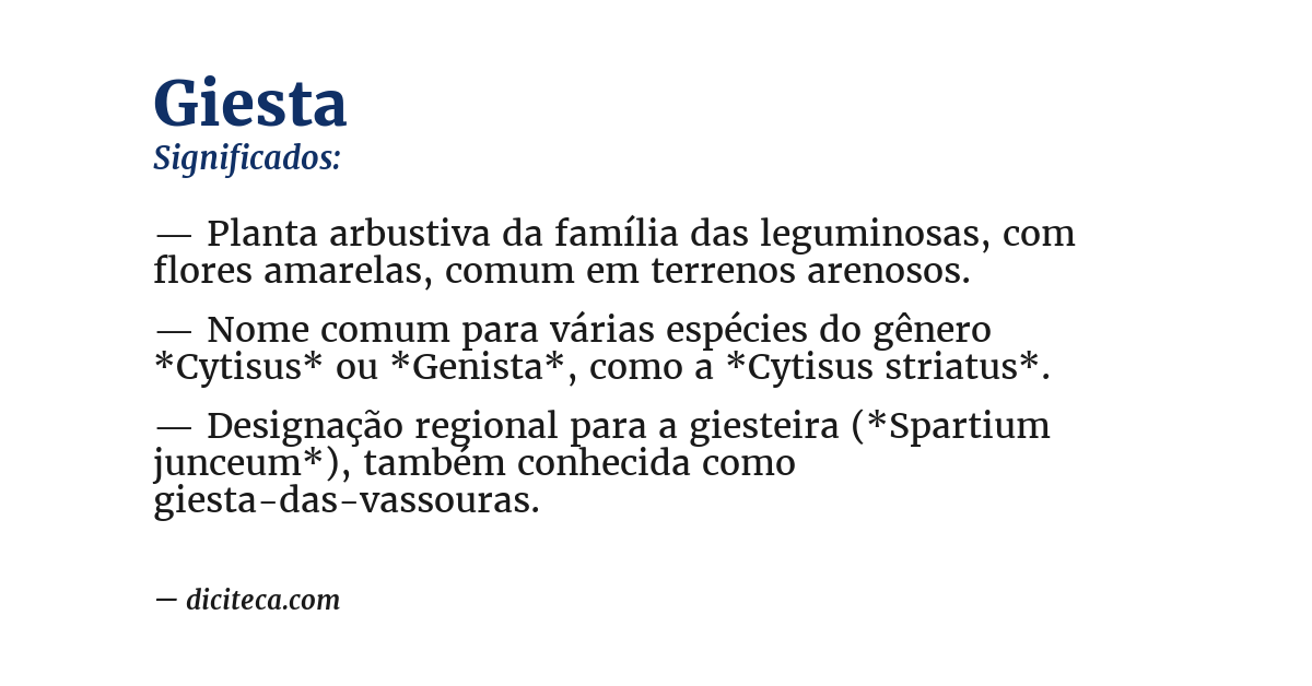 Significado de giesta