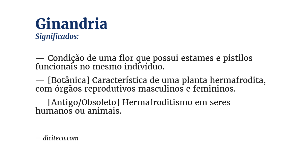 Significado de ginandria